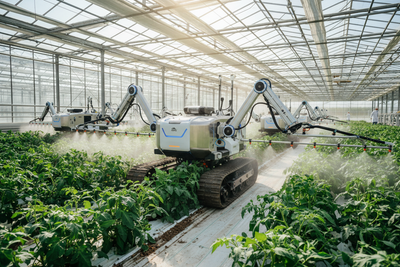 Spraying robots