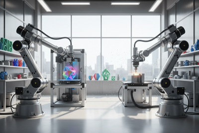 Robots for 3D printing and milling