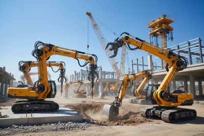 Robots for construction and heavy industry