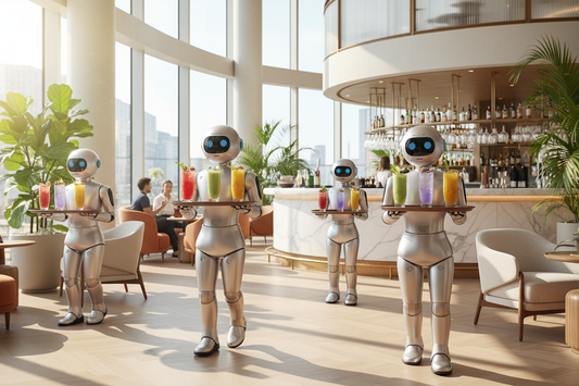 Roboti podávající drinky
